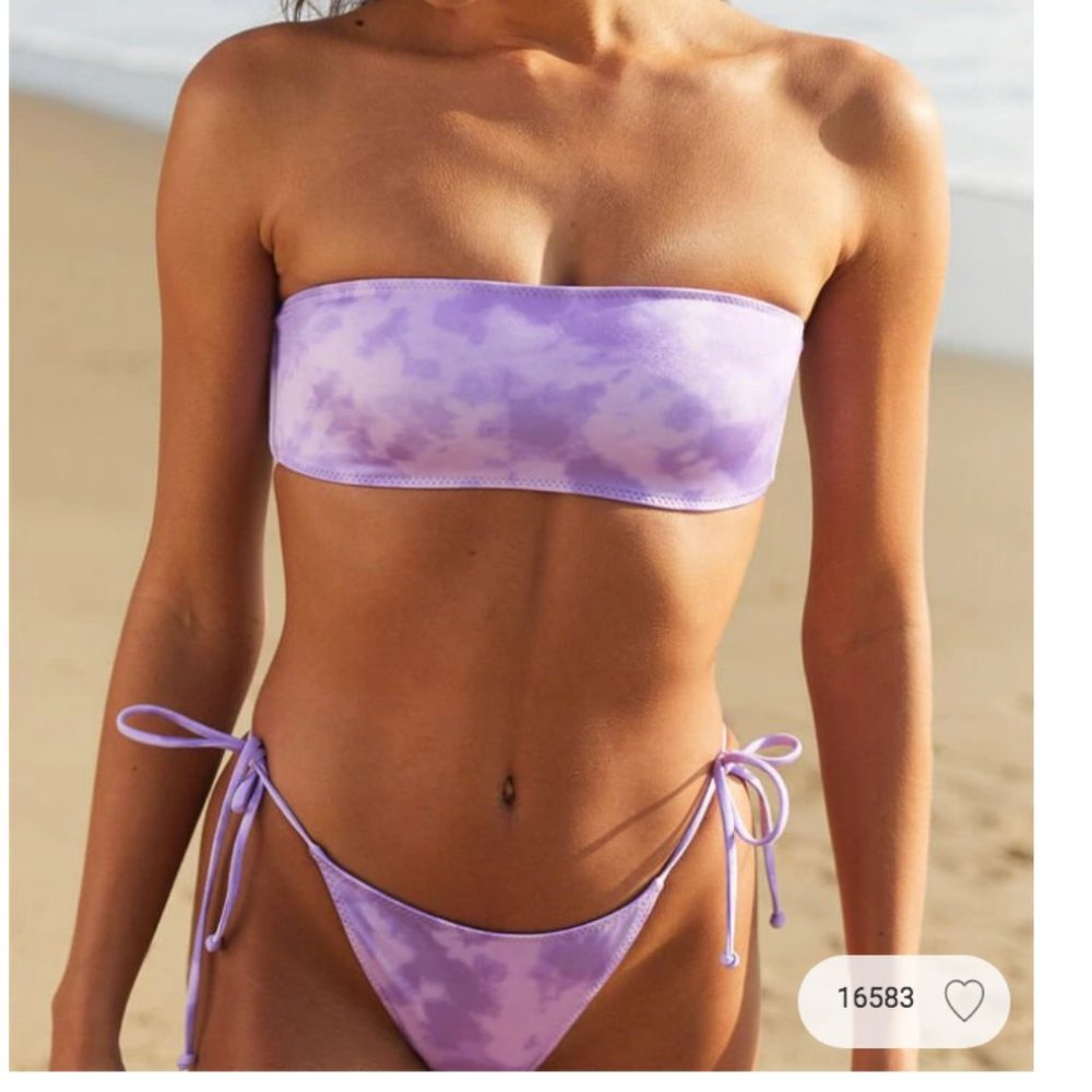 NWT Kendal & Kylie Purple Rio Shine Bikini